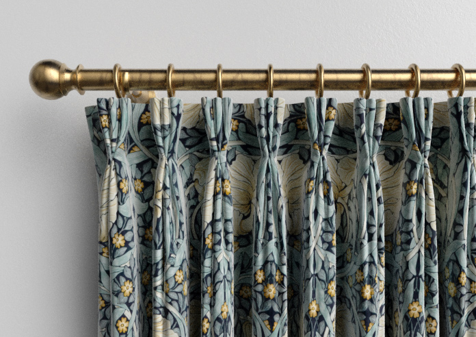 William Morris At Home Pimpernel Velvet, Indigo - Made to Measure Curtains - Image 11